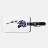 Étiquette À Bagage Iris vintage (Devant horizontal)