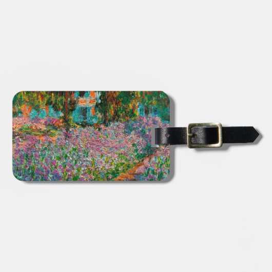 Étiquette À Bagage Irises Monet Garden Fleurs Giverny (Devant horizontal)
