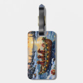 Étiquette À Bagage Irish Red Setter Christmas Boat Holiday (Dos Vertical)