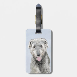 Étiquette À Bagage Irish Wolfhound Painting