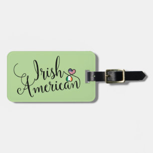 Étiquette À Bagage Irlandais American Entwin Heart Luggage Modèle de