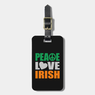 Étiquette À Bagage Irlandais d'amour de paix