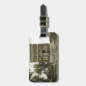 ÉTIQUETTE À BAGAGE IRVING KANSAS POST OFFICE PHOTO MARSHALL COUNT KS (Devant Vertical)