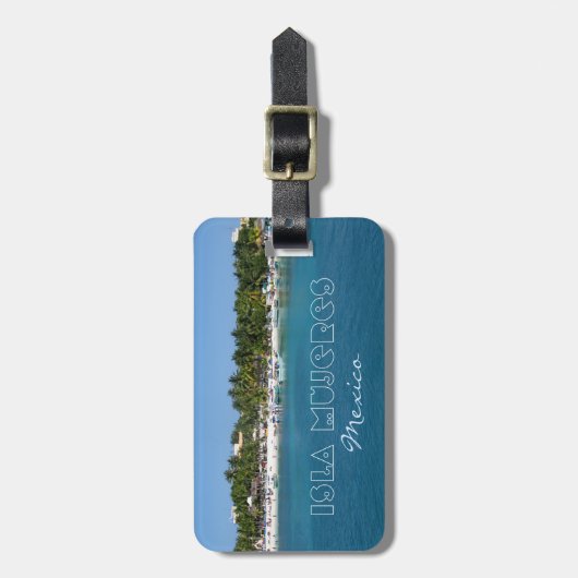 Étiquette À Bagage Isla Mujeres, Mexique (Devant Vertical)