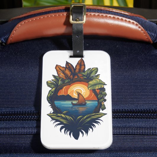 Étiquette À Bagage Island Dreams - Collection Caribbean Friends (Insitu Rectoal 2)