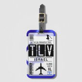 Étiquette À Bagage Israel TLV Airport Code (Devant Vertical)