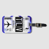 Étiquette À Bagage Israel TLV Airport Code (Devant Horizontal)