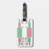 Étiquette À Bagage Italie Drapeau en plusieurs calques 2 (Dos Vertical)