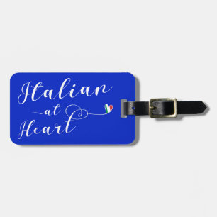 Étiquette À Bagage Italien Au Coeur Modèle de balise de bagage, Itali