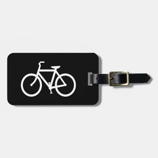 Étiquette À Bagage Itinéraire Vélo Blanc (Devant horizontal)