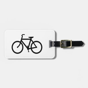 Étiquette À Bagage Itinéraire vélo noir