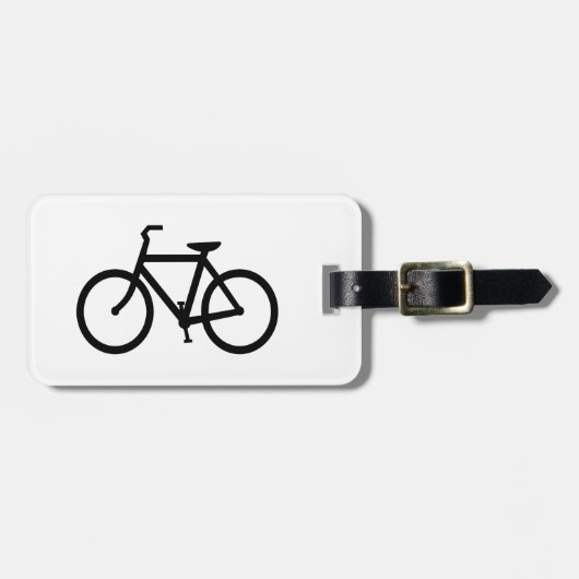 Étiquette À Bagage Itinéraire vélo noir (Devant horizontal)