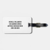 Étiquette À Bagage Ivoor Déco (Dos horizontal)