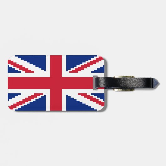 Étiquette À Bagage Jack Pixel Union 8 bits (Dos horizontal)