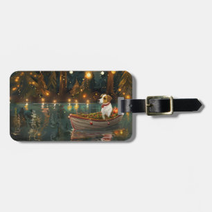 Étiquette À Bagage Jack Russell Christmas Festive Voyage