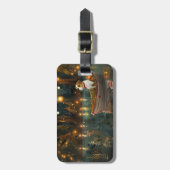 Étiquette À Bagage Jack Russell Christmas Festive Voyage (Devant Vertical)