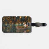 Étiquette À Bagage Jack Russell Christmas Festive Voyage (Dos horizontal)