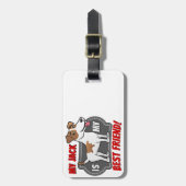 Étiquette À Bagage Jack Russell - meilleur ami (Devant Vertical)