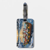 Étiquette À Bagage Jack Russell Terrier Christmas Boat Holiday (Dos Vertical)