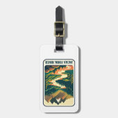 Étiquette À Bagage Jacks Fork River Missouri Colors (Devant Vertical)