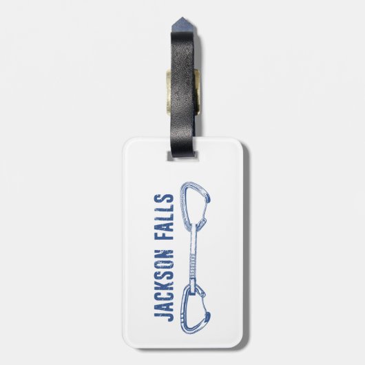 Étiquette À Bagage Jackson Falls Illinois Rock Escalade (Dos Vertical)