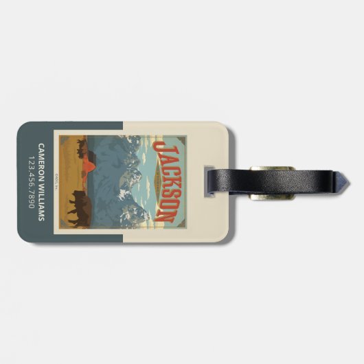 Étiquette À Bagage Jackson | Wyoming (Dos horizontal)