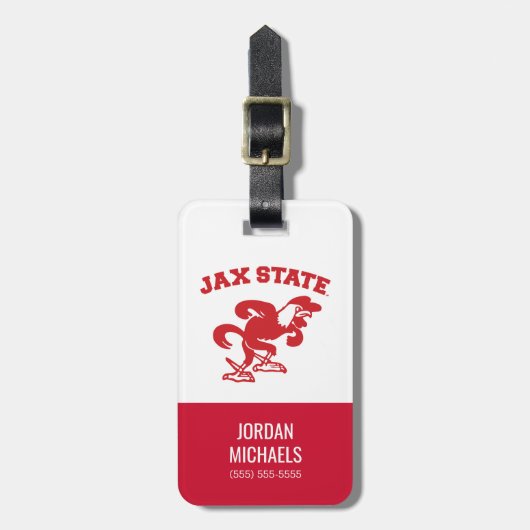Étiquette À Bagage Jacksonville State University JAX State Gamecocks (Devant Vertical)