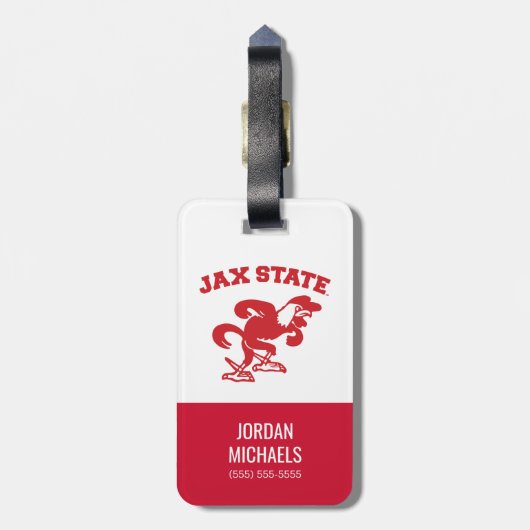 Étiquette À Bagage Jacksonville State University JAX State Gamecocks (Dos Vertical)