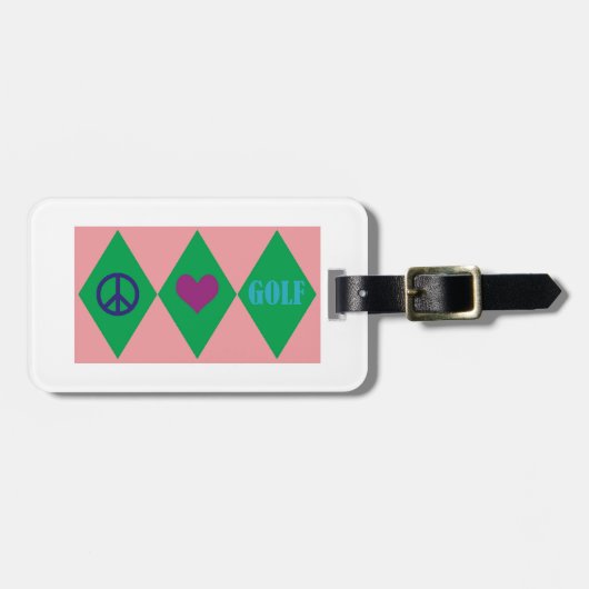 Étiquette À Bagage Jacquard de golf (Devant horizontal)