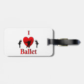 Étiquette À Bagage J'adore la danse de ballet (Dos horizontal)