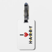 ÉTIQUETTE À BAGAGE J'ADORE LE BALLON HARRY (Dos Vertical)