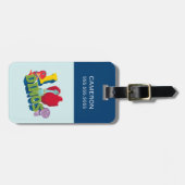 Étiquette À Bagage J'adore les dinos | Dino Ranch (Devant horizontal)