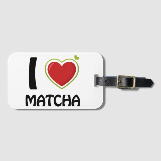 Étiquette À Bagage J'adore Matcha T-Shirt (Devant Horizontal)