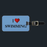 ÉTIQUETTE À BAGAGE J'ADORE NAGER<br><div class="desc">J'ADORE NAGER bagage tag. MON OEUVRE ORIGINALE à l'adresse zazzle.com/virginia5050,  LES CADEAUX INTERNATIONAUX à l'adresse zazzle.com/InternationalGifts,  La Boutique Cadeaux d'anniversaire à l'adresse zazzle.com/BirthdayGiftStore,  La Boutique Cadeaux de Floride à l'adresse zazzle.com/FloridaGiftStore et La Boutique Cadeaux de retraite à www.zazzle.com/RetirementGiftStore*</div>