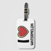 Étiquette À Bagage J'adore Watermelon (Devant Vertical)