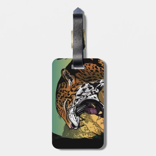 Étiquette À Bagage Jaguar (Dos Vertical)