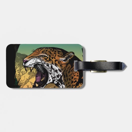 Étiquette À Bagage Jaguar (Dos horizontal)