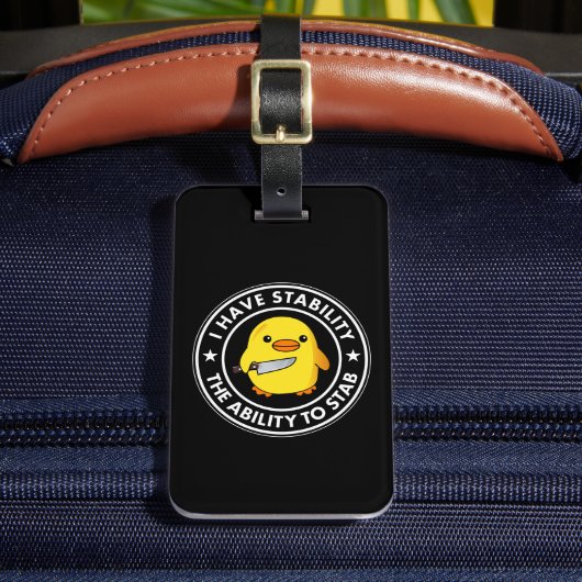 Étiquette À Bagage J'Ai La Stabilité De Stab Funny (Insitu Rectoal 2)