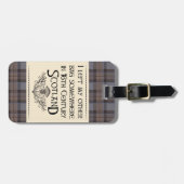 Étiquette À Bagage J'ai laissé mon sac en Ecosse (Devant horizontal)