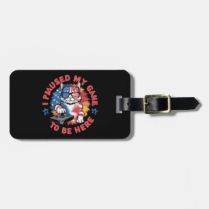 Étiquette À Bagage j'ai mis mon jeu en pause ici, jeu de chats