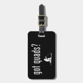 Étiquette À Bagage J'Ai Quads Télémark Ski (Devant Vertical)