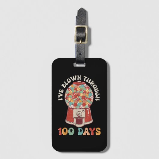 Étiquette À Bagage J'ai soufflé 100 jours (Devant Vertical)