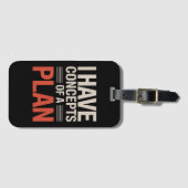 Étiquette À Bagage J'ai un concept de plan (Devant Horizontal)