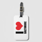 Étiquette À Bagage J'aime Baltimore (Devant Vertical)