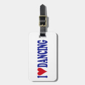 Étiquette À Bagage J'aime danser (Devant Vertical)