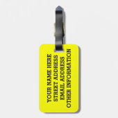 Étiquette À Bagage J'aime des émeus (Dos Vertical)