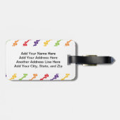 Étiquette À Bagage J'aime des livres (Dos horizontal)