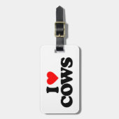 ÉTIQUETTE À BAGAGE J'AIME DES VACHES (Devant Vertical)