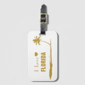 Étiquette À Bagage J'aime Florida Gold (Devant Vertical)