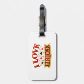 Étiquette À Bagage J'aime Joueur de carte de pont (Dos Vertical)